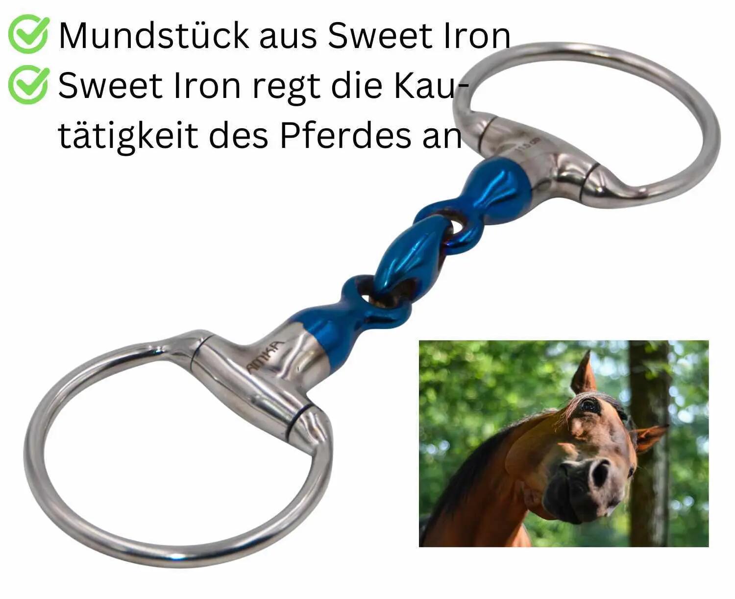 AMKA Olivenkopftrense Sweet Iron doppelt gebrochen 2/4