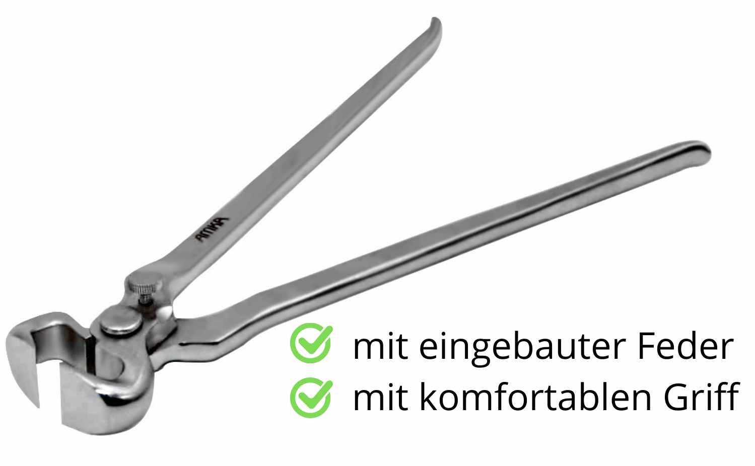 AMKA Hufzange mit Feder 14 Zoll Hufschneidezange Edelstahl 041/486 3/4