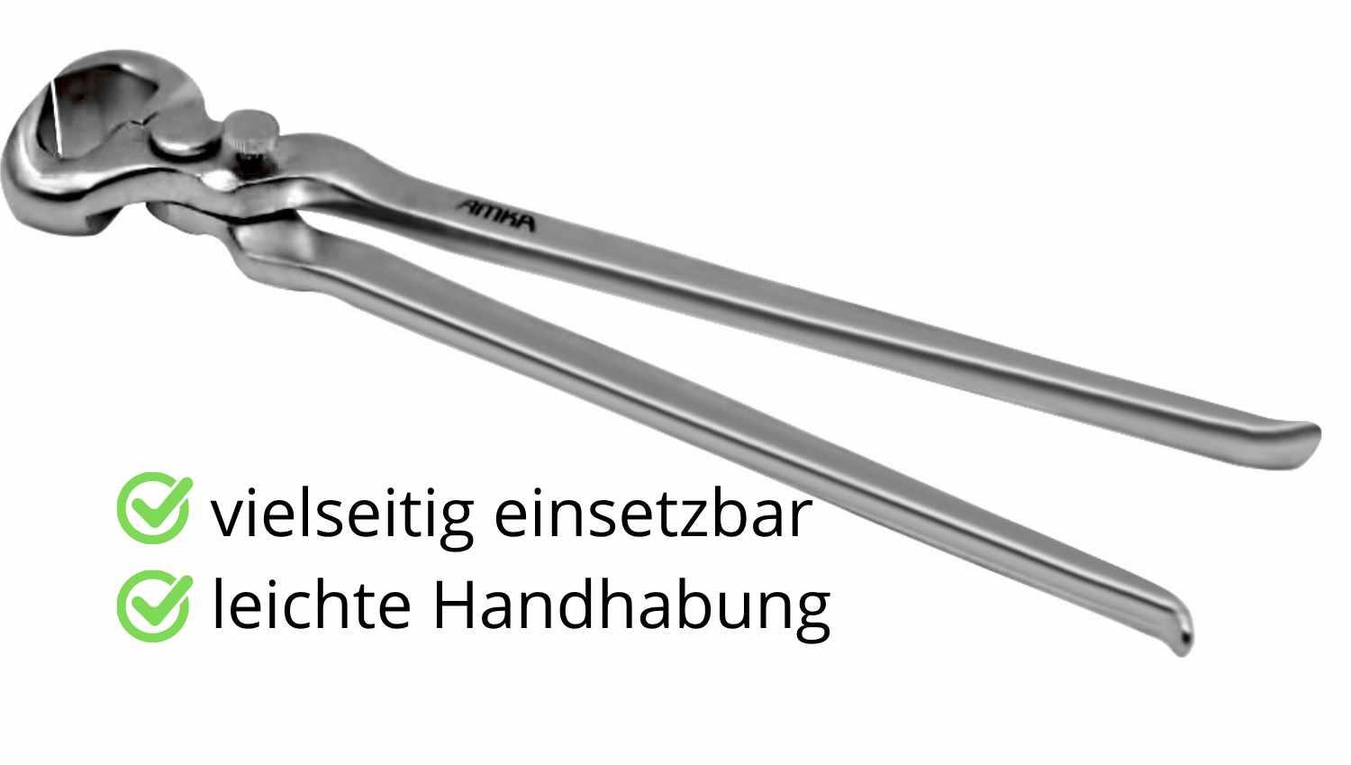 AMKA Hufzange mit Feder 14 Zoll Hufschneidezange Edelstahl 041/486 2/4