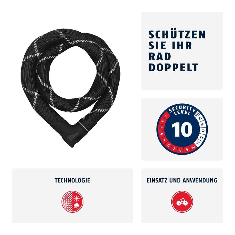 Antifurt ABUS Steel-O-Chain 8210 — 110 cm, lanț din oțel 8 mm.