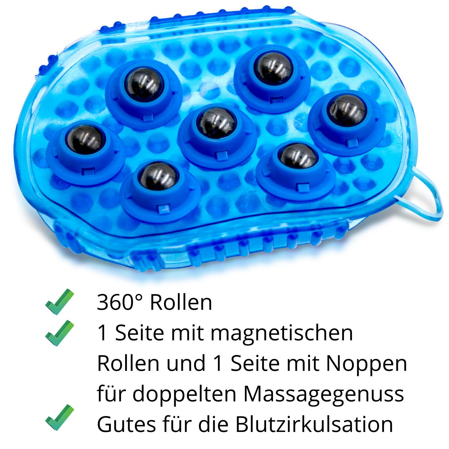 AMKA Massage- und Putzhandschuh mit Massagekugeln 2/4