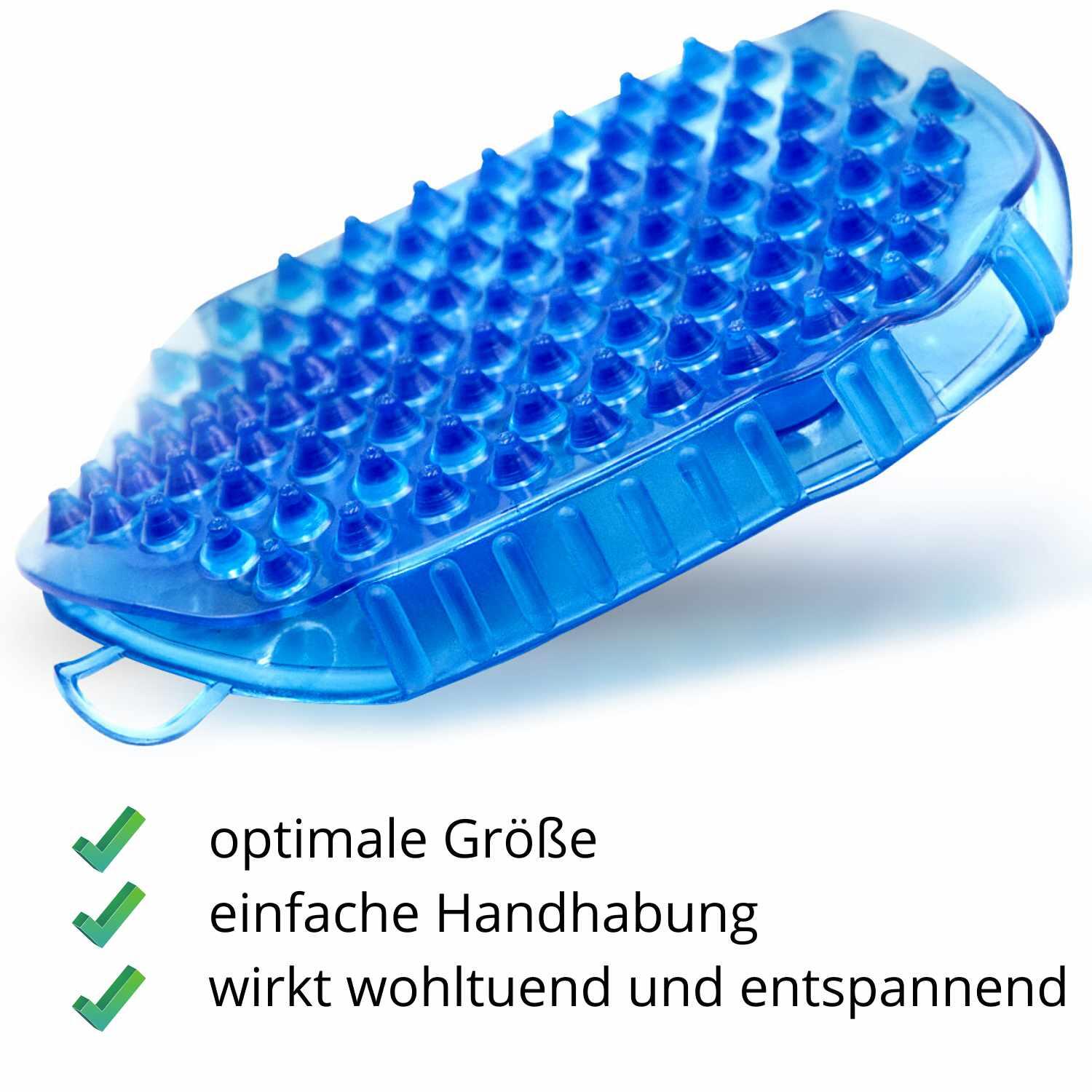 AMKA Massage- und Putzhandschuh mit Massagekugeln 3/4