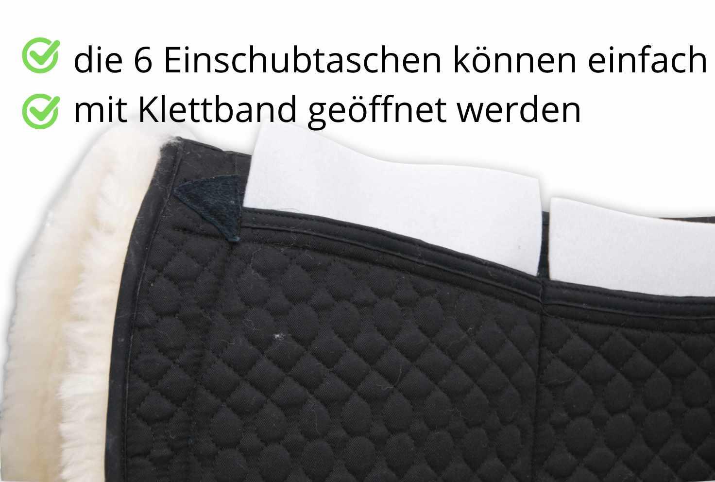AMKA Lammfell Westernpad Korrekturpad mit 6 Einschubtaschen und 12 Filzeinlagen 2/4