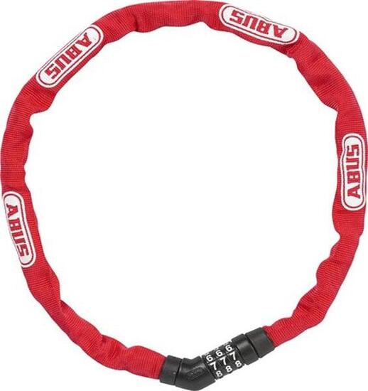 Verrouillage de chaîne ABUS 4804C 75 - Rouge, 4mm - 75cm pour vélo