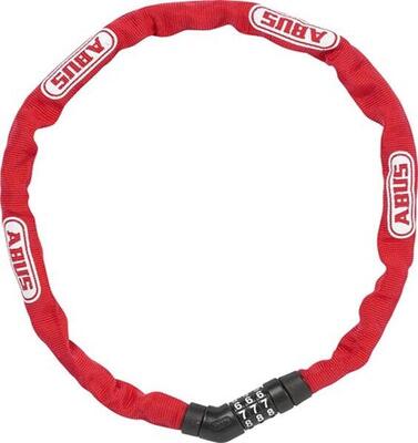 Abus cijfer kettingslot 4804c 75 - rood. 4mm - 75cm voor fietsen