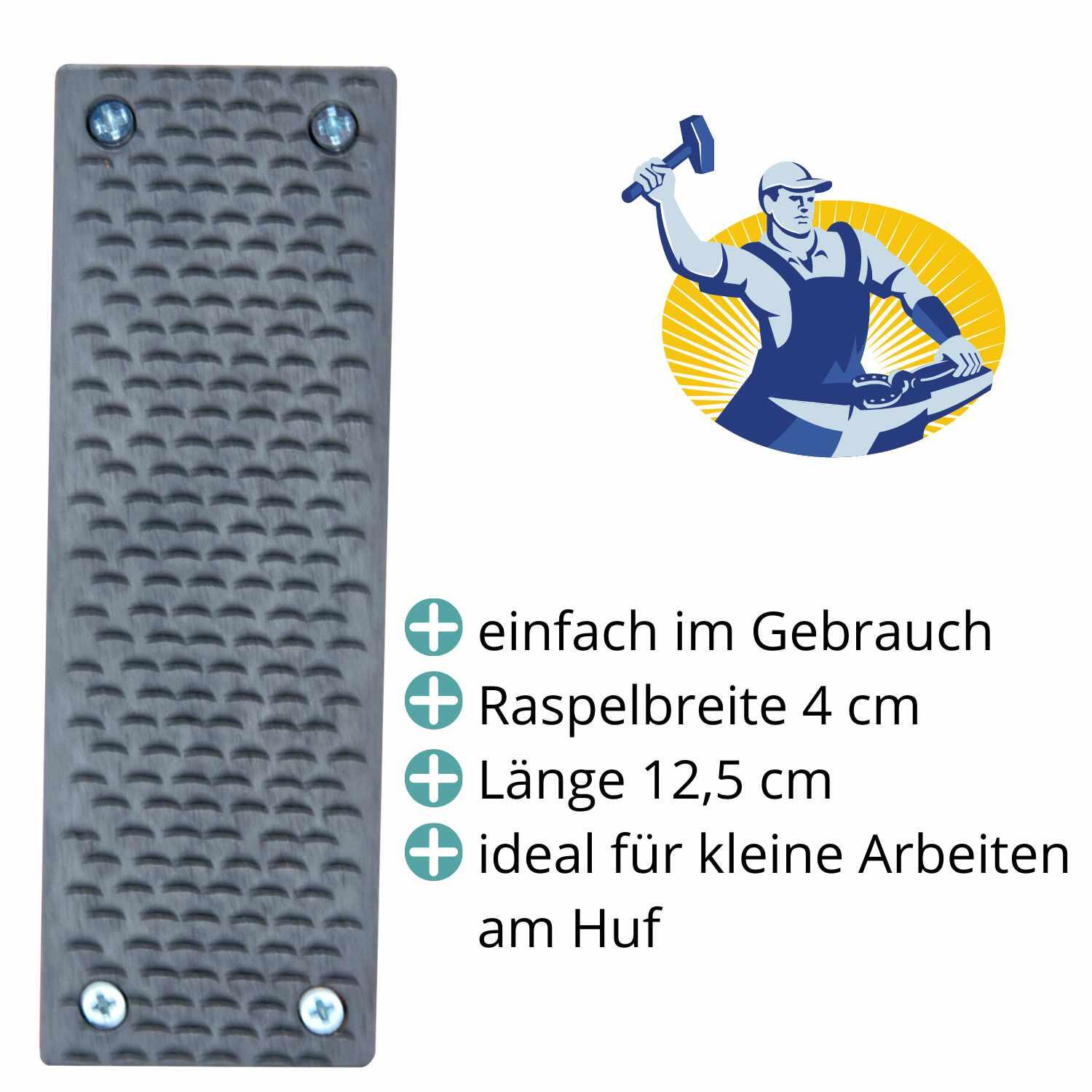 AMKA Hufraspel mit anatomisch geformten Griff 3/4