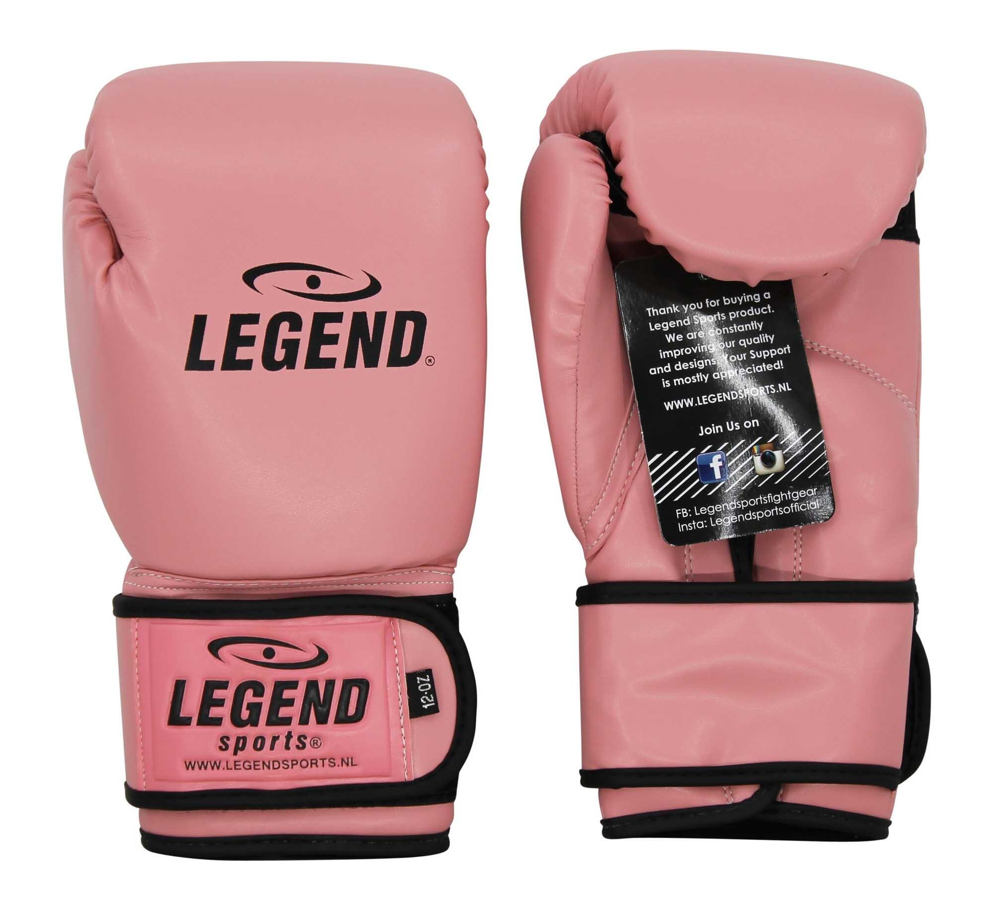 LEGEND SPORTS Powerfit & Protect Bokshandschoenen Dames Zalm Roze PU