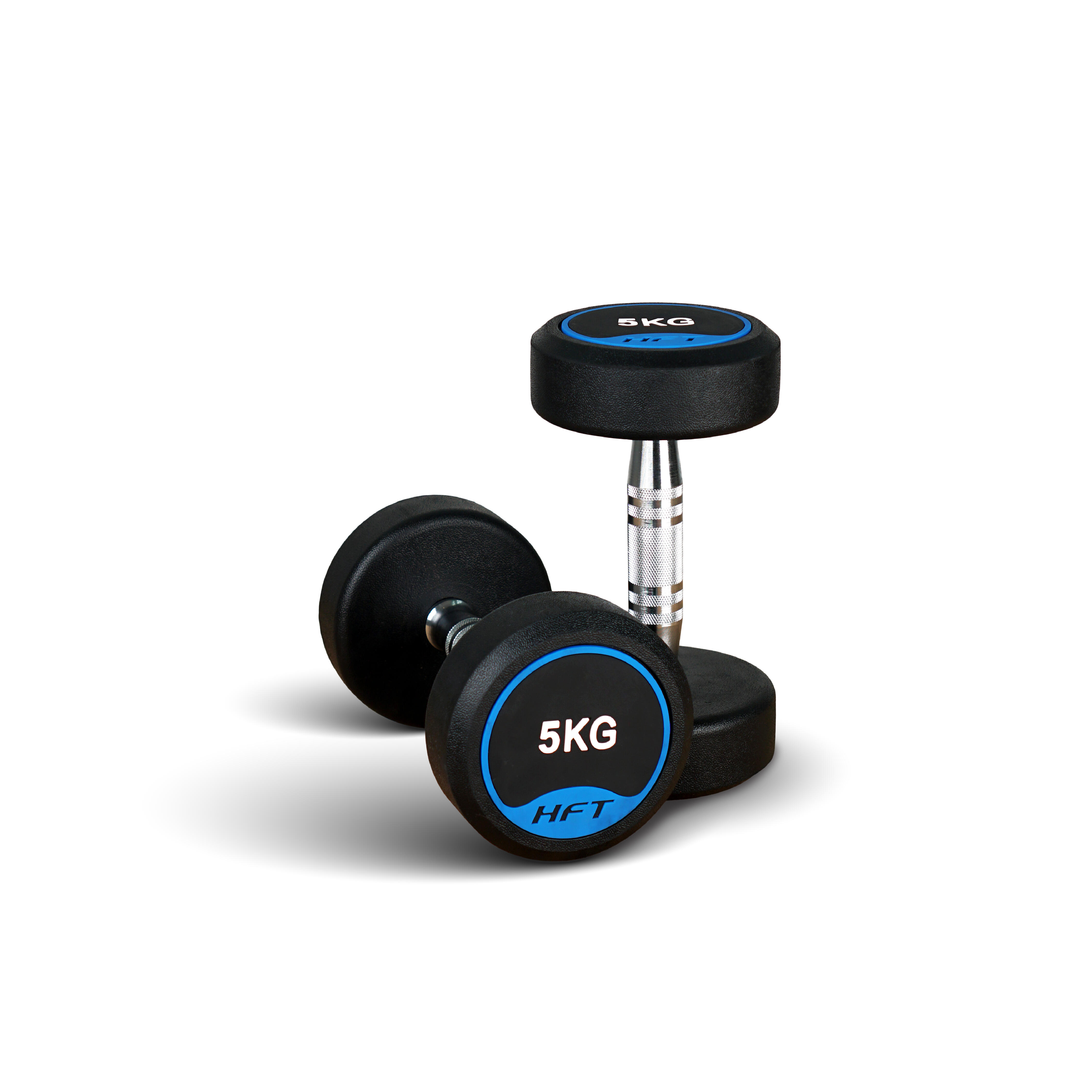 HFT Round Dumbbells 5 kg  1 Pair - Homefittools