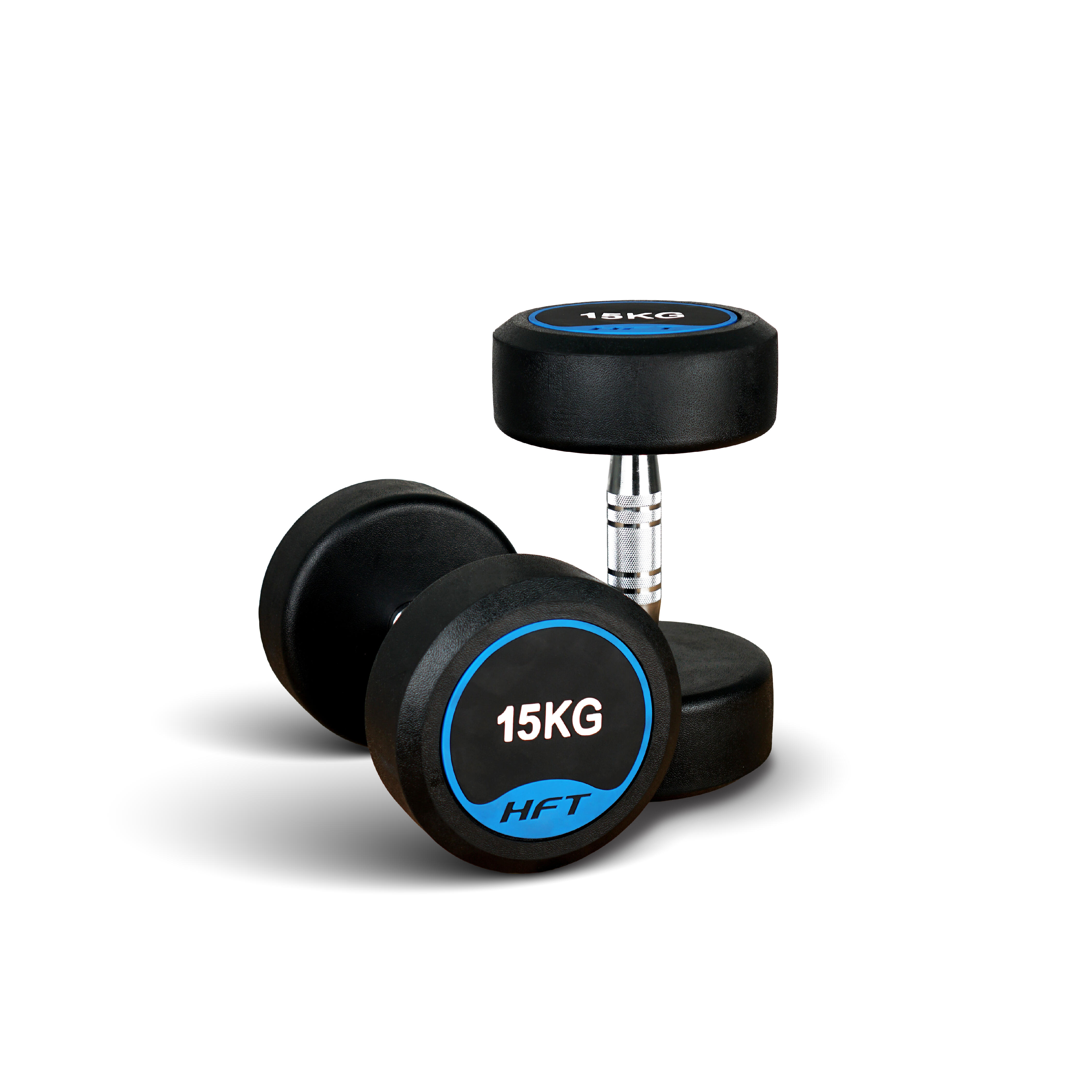 HFT Round Dumbbells 15 kg  1 Pair - Homefittools