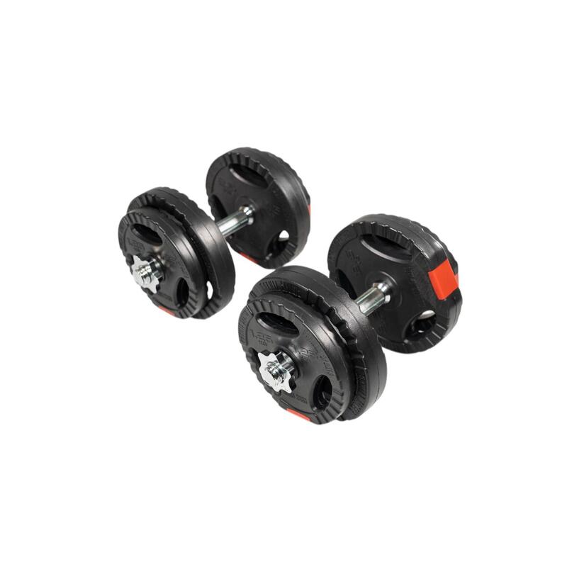 Second Hand - Set gantere reglabile din ciment cu prindere 20KG - Ca nou