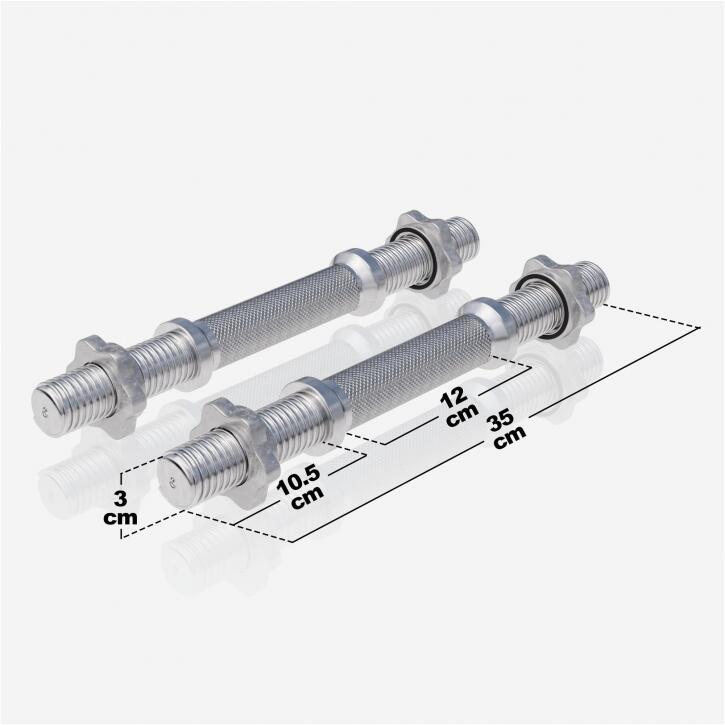 Second Hand - Set de 2 gantere de 35 cm cu piulite 30/31mm - Ca nou