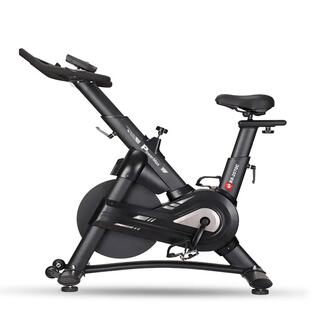 PowerMax Fitness BS-2070C Semi-Commercial Exercise Magnetic Resistance Spin Bike for Home Gym |18kg Flywheel, Max User 170kg, 2pcs Crank, LCD Display, Adjustable Foot Strap and Seat, Heart Rate Sensor
