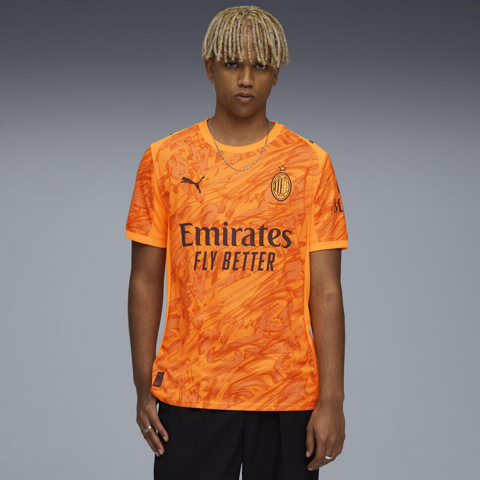 Męska koszulka bramkarska AC Milan 25/26 PUMA Heat Fire Black Orange