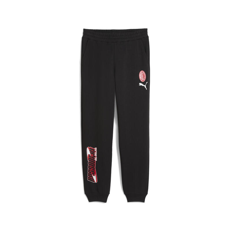 Męskie spodnie dresowe AC Milan FtblCulture PUMA Black For All Time Red