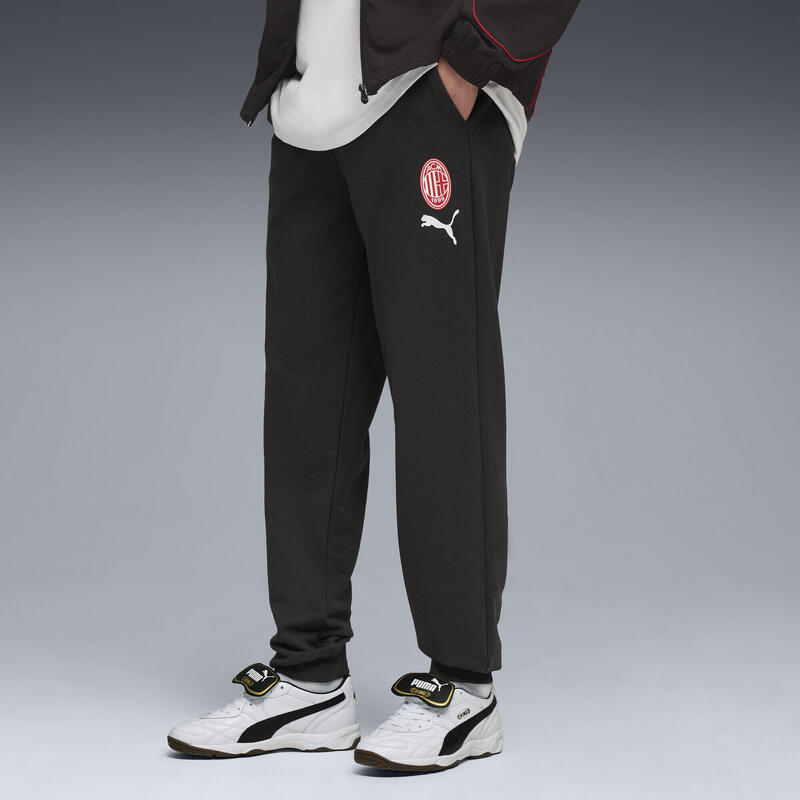 Męskie spodnie dresowe AC Milan FtblCulture PUMA Black For All Time Red