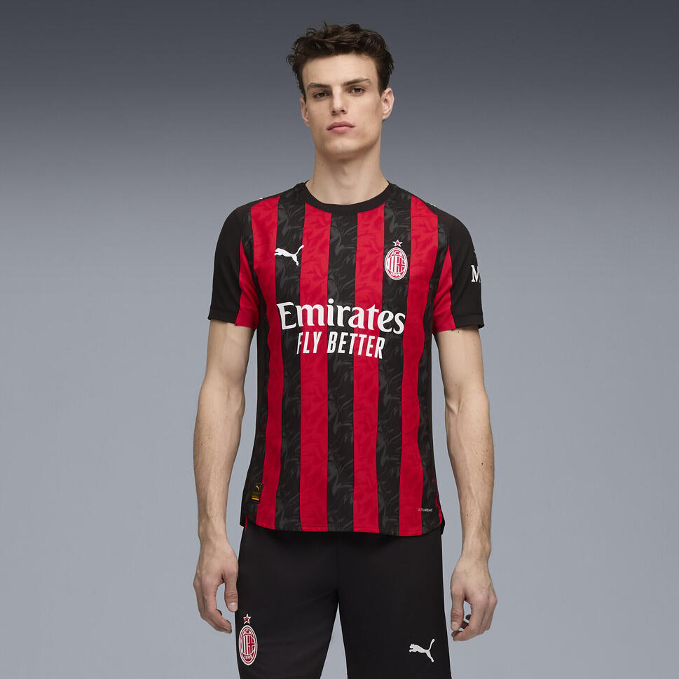 Męska autentyczna koszulka domowa AC Milan 25/26 PUMA For All Time Red Black