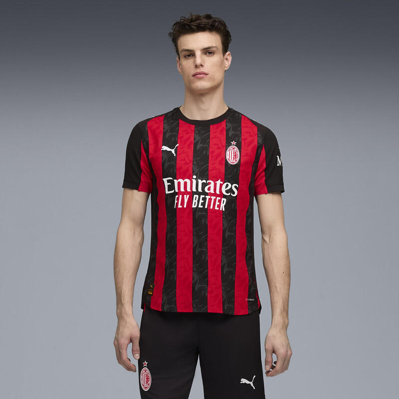 Tricou fotbal bărbați slim, grafic, Authentic 25/26, negru PUMA