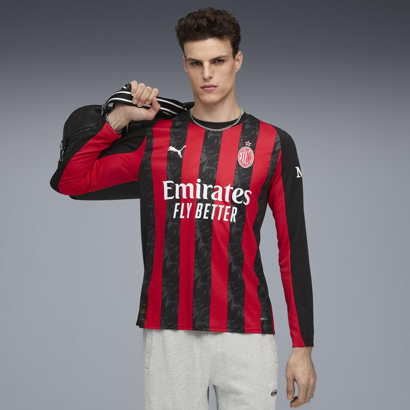 Męska koszulka domowa z długim rękawem AC Milan 25/26 PUMA