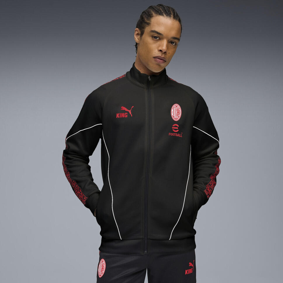 Męska kurtka AC Milan KING Anthem PUMA Black For All Time Red