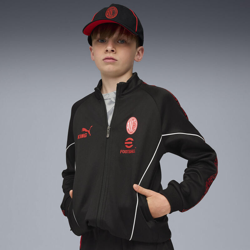 Młodzieżowa kurtka AC Milan KING Anthem PUMA Black For All Time Red