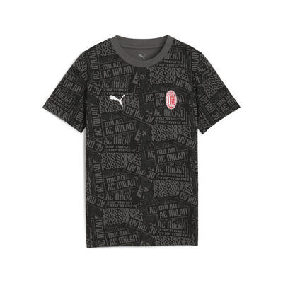 Ac milan ftblculture t-shirt met all-over-print voor jongeren puma