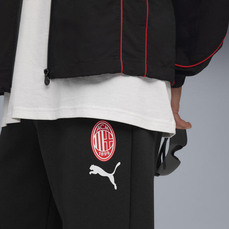 Męskie spodnie dresowe AC Milan FtblCulture PUMA Black For All Time Red