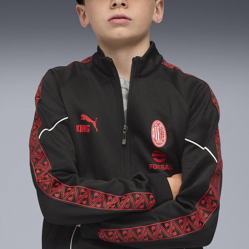 Młodzieżowa kurtka AC Milan KING Anthem PUMA Black For All Time Red