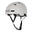 Skater fietshelm met voor- en achterlicht | Mat Wit L 57-61cm | EN1078
