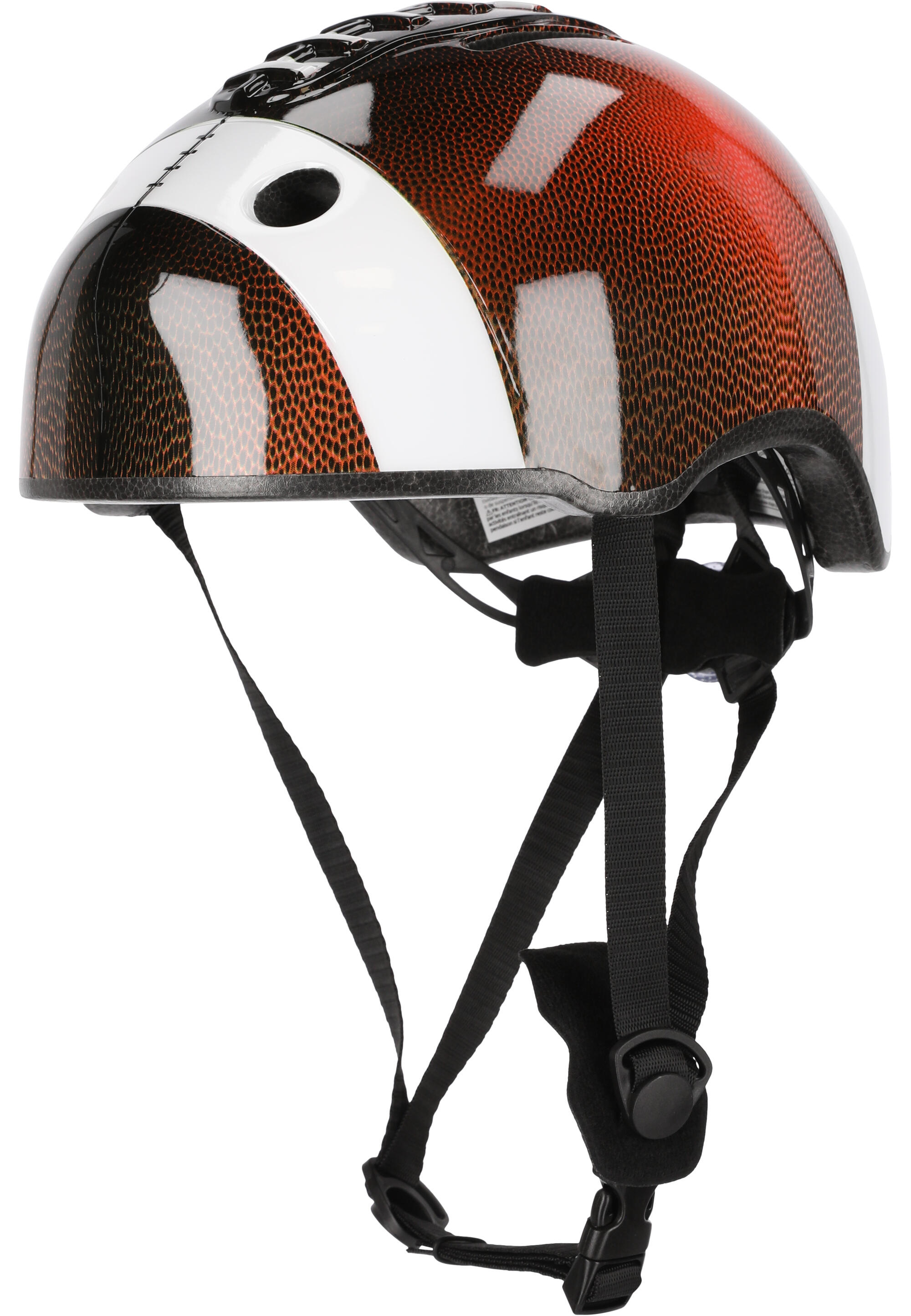 Kask Rowerowy dla dzieci | Brązowy Football| Crazy Safety | Certyfikowany