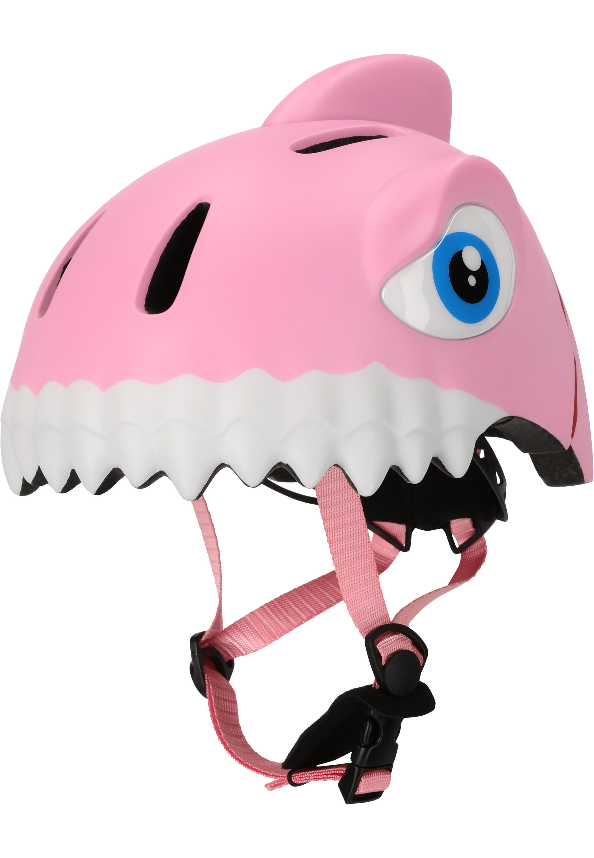 CRAZY SAFETY Fietshelm voor kinderen | Roze Haai | Crazy Safety | EN1078 Gecertificeerd