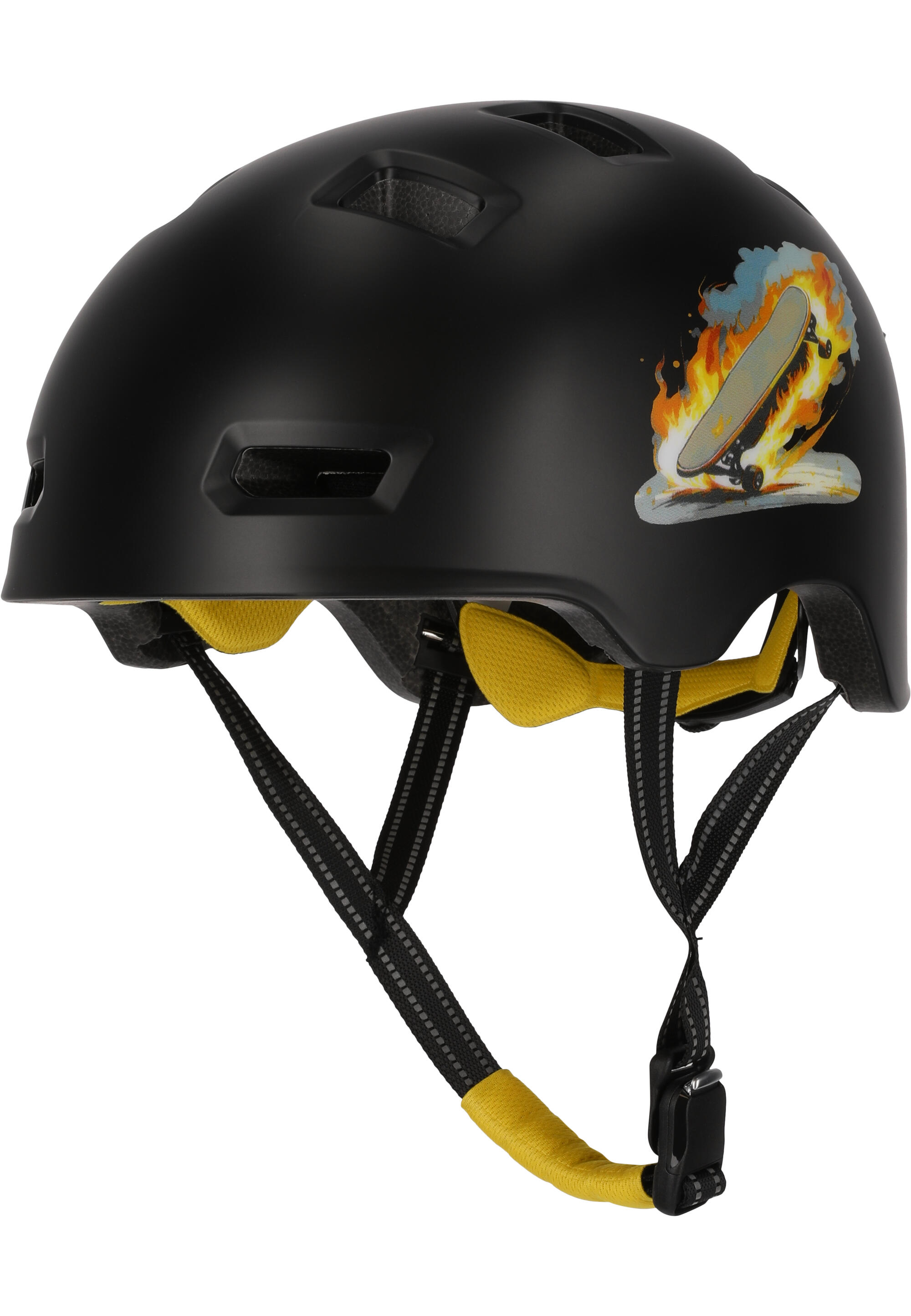 CRAZY SAFETY Skater- en fietshelm | Zwart Skateboard L (57-61 cm) | EN1078 gecertificeerd