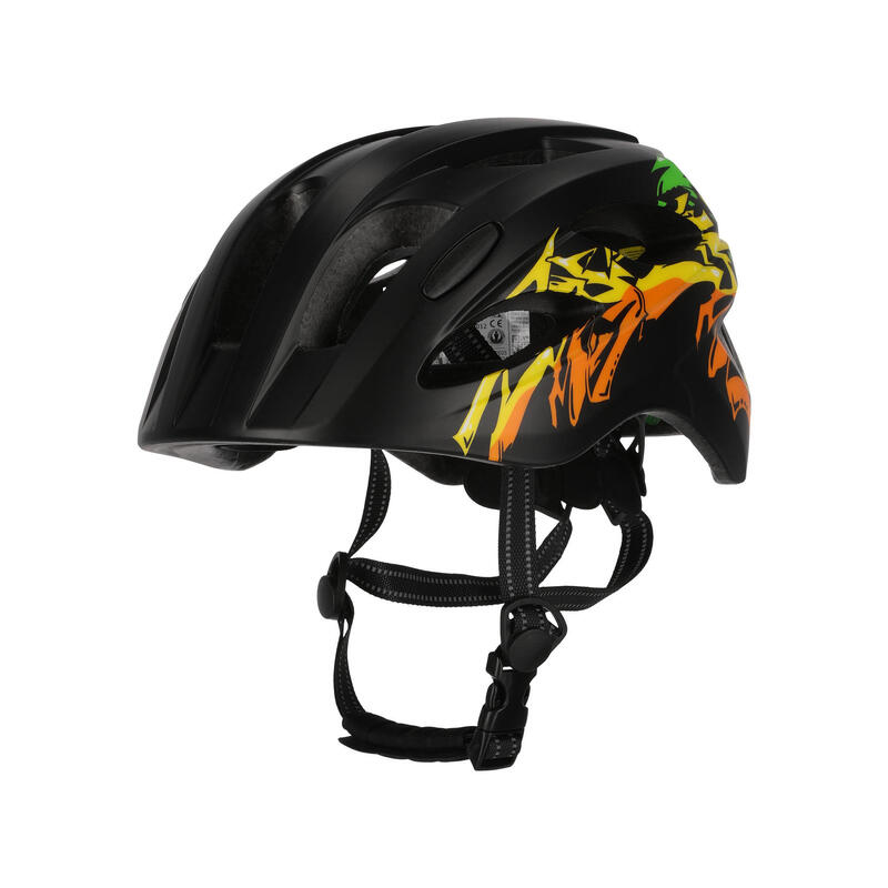 Fietshelm kinderen 6-12 jaar| Zwarte Graffiti| Crazy Safety| EN1078 Certificatie