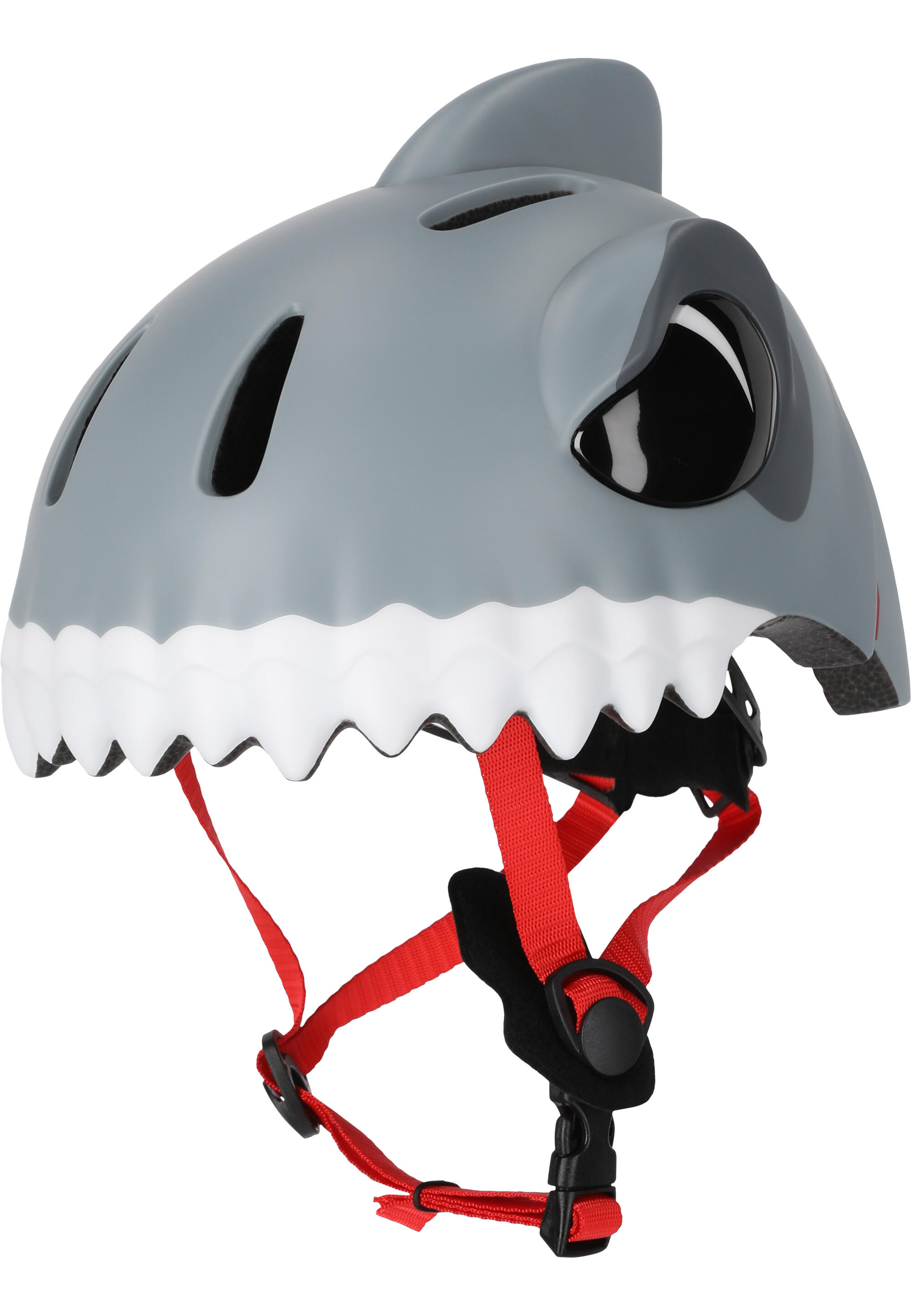 Capacete bicicleta para crianças|tubarão cinza| crazy safety en1078 certificado