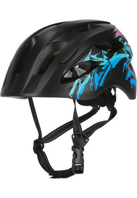Fietshelm kinderen 6-12 jaar| blauw graffiti| crazy safety| en1078 certificatie