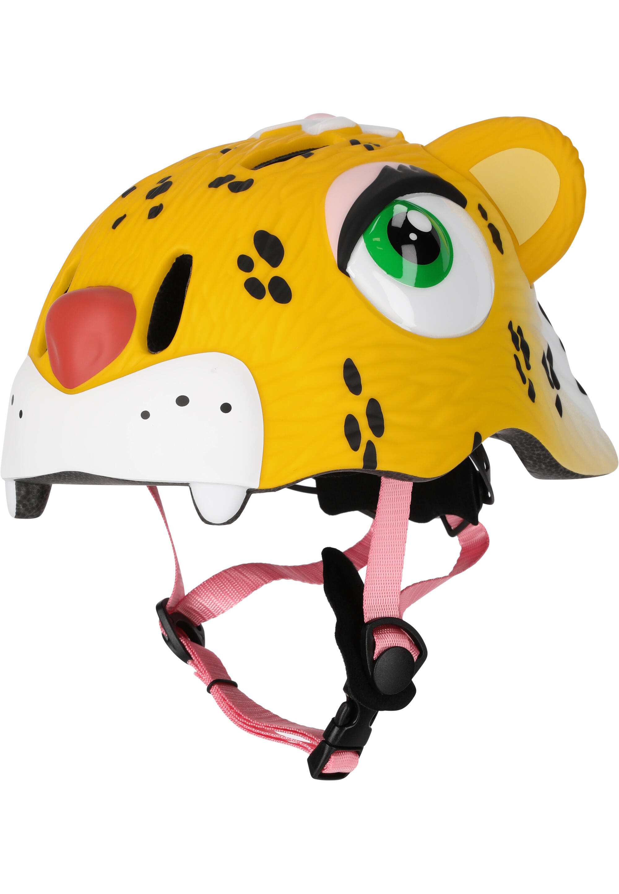 CRAZY SAFETY Casco de bicicleta para niños |Leopardo Amarillo| Crazy Safety|Homologado EN1078