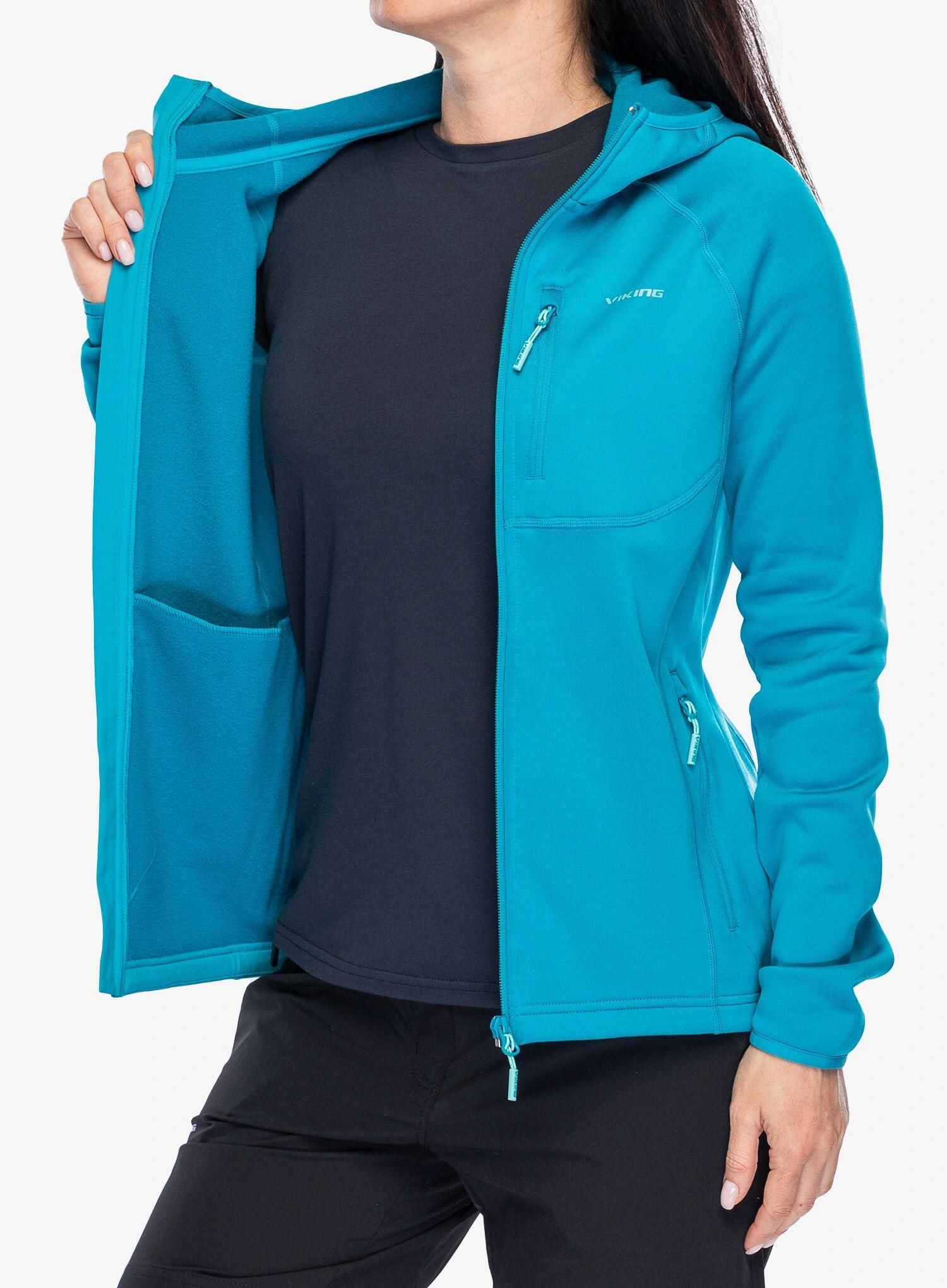 Bluza trekkingowa techniczna damska Viking Jukon Hoodie z kapturem na zamek 7/7
