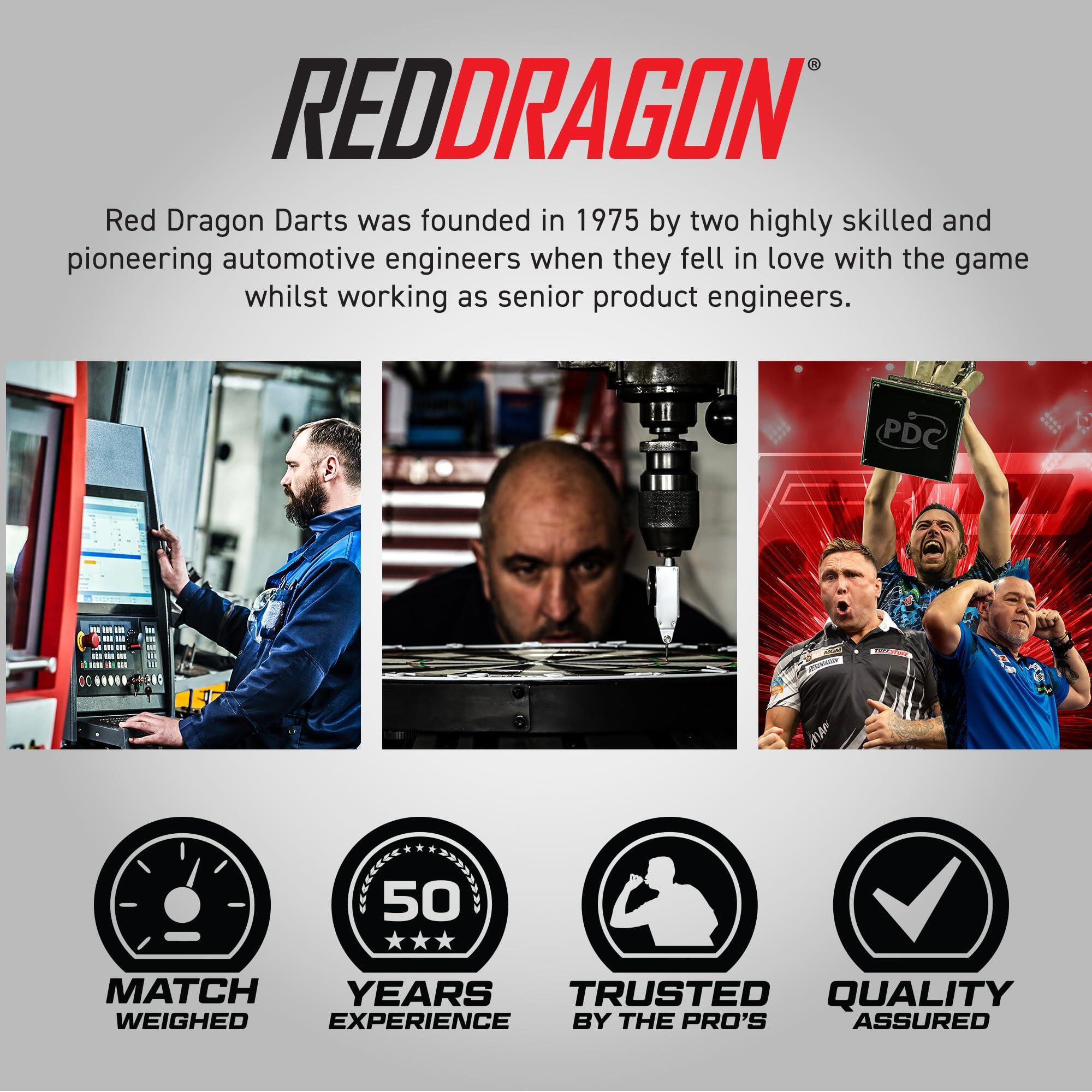 RED DRAGON – Defenders Series 22g - Professional 85% Tungsten Darts Set 6/6