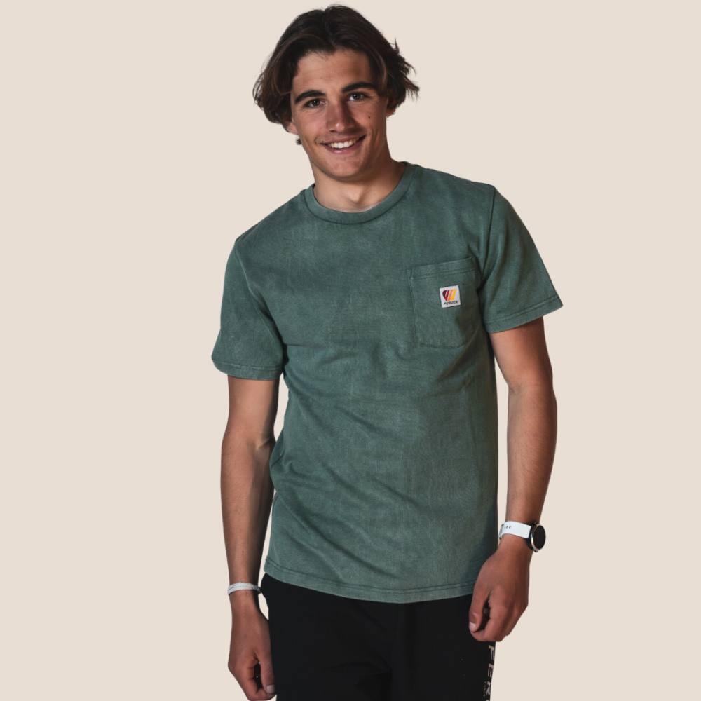 Camiseta de algodón lavado – Verde 3/6