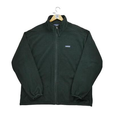 Seconda Mano - Giacca in pile nera vintage da uomo - Stato eccellente