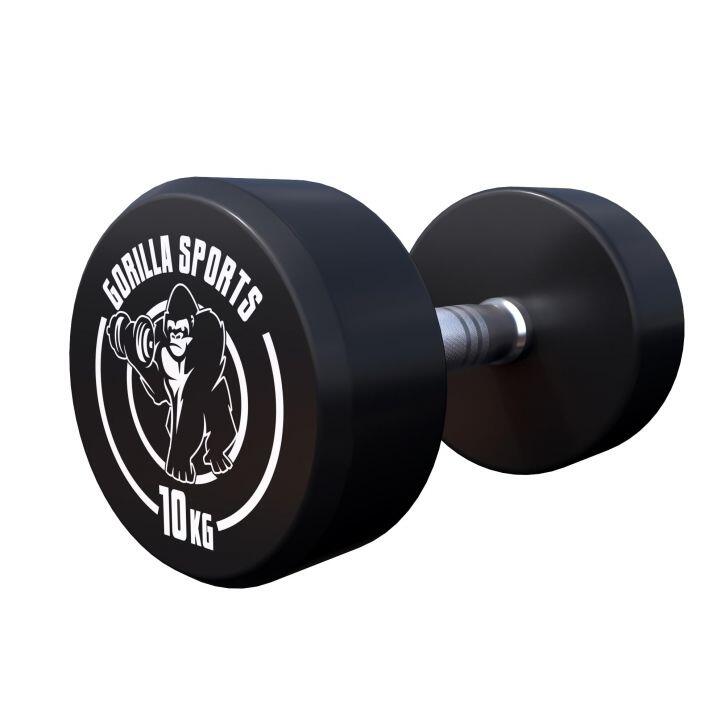 Gorilla Sports Dumbell - 10 kg - Gietijzer (rubber coating) - Met logo 4/7