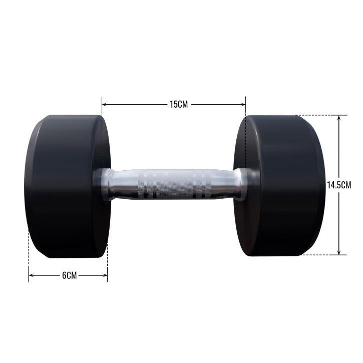 Gorilla Sports - Haltère Monobloc Rond | Musculation | Au Choix De 2,5kg À 40 Kg - Haltère - Noir - 10 Kg - Decathlon