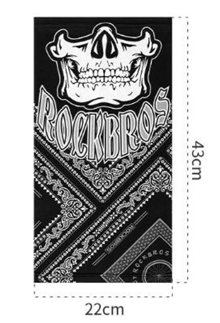 ROCKBROS Multifunktions-Sturmhaube Totenkopf - Schwarz 2/4