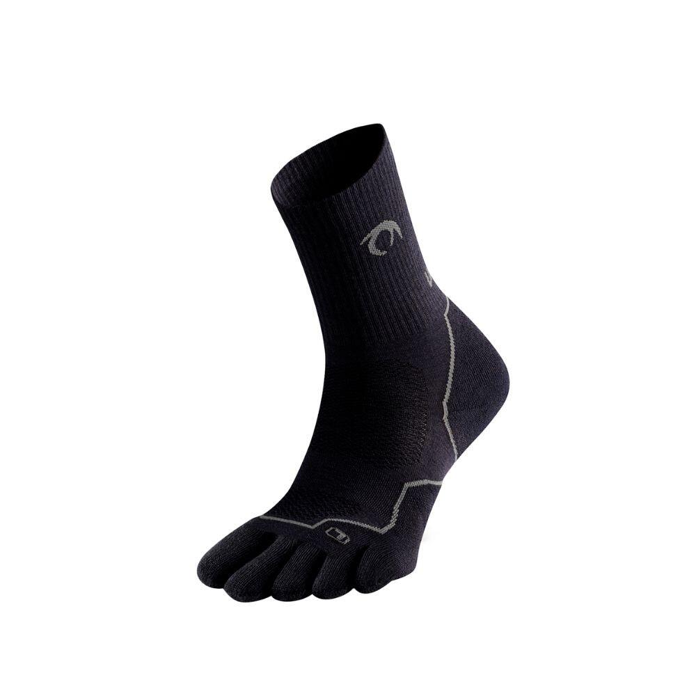 Meias tierra toe four preto/cinza corrida unisex cinzento lurbel