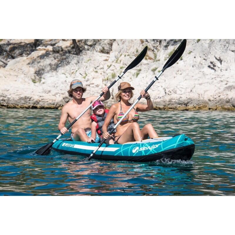 Alameda 3 Person Inflatable Kayak - Blue / Green 5/6