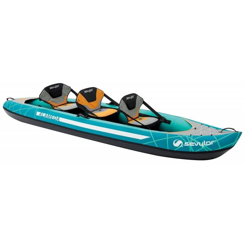 Alameda 3 Person Inflatable Kayak - Blue / Green 2/6