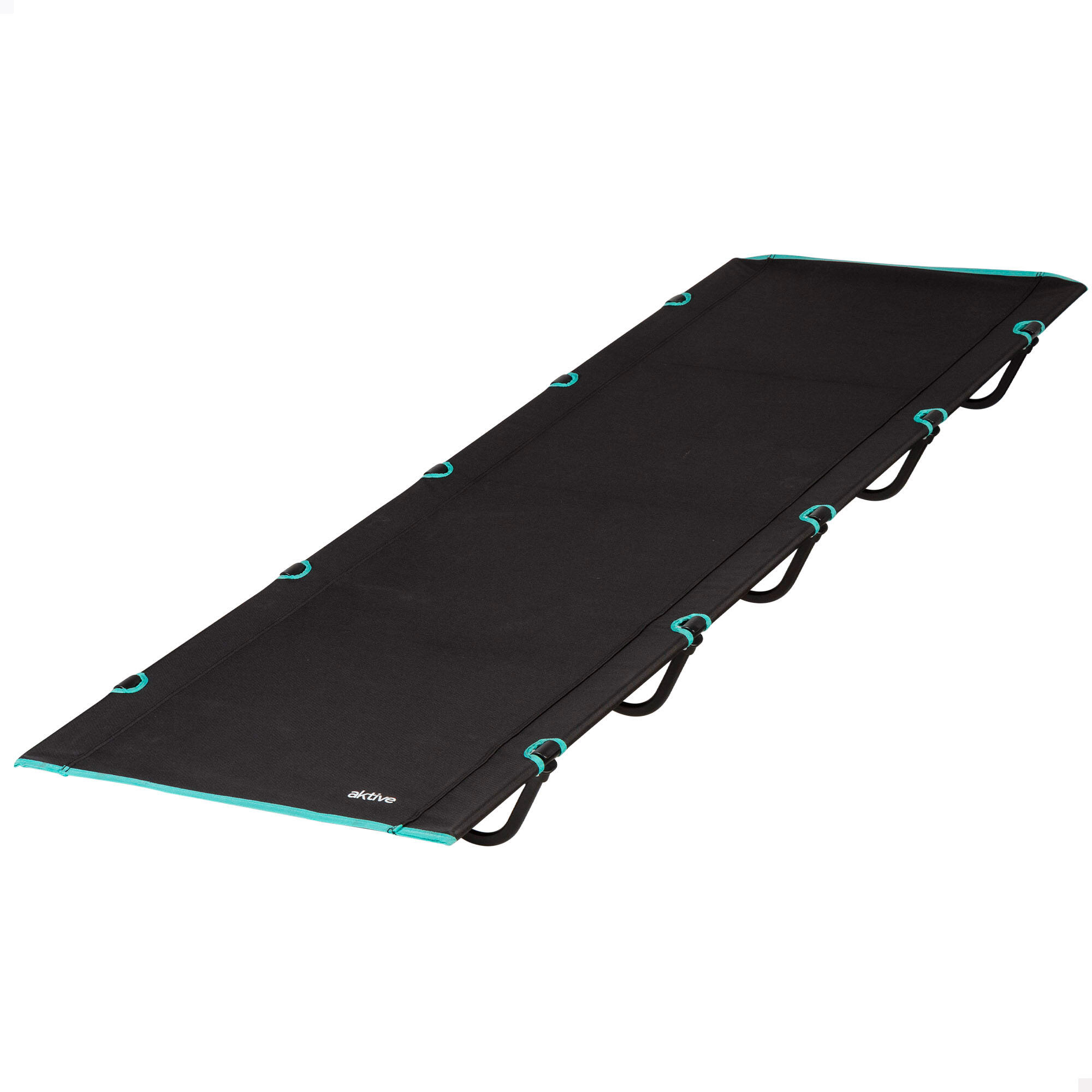 Aktive - Aktive Lit De Camping Pliant 194x65,5x14 Cm Noir Avec Sac De Transport - Lit Pliant - Noir - Taille Unique - Decathlon