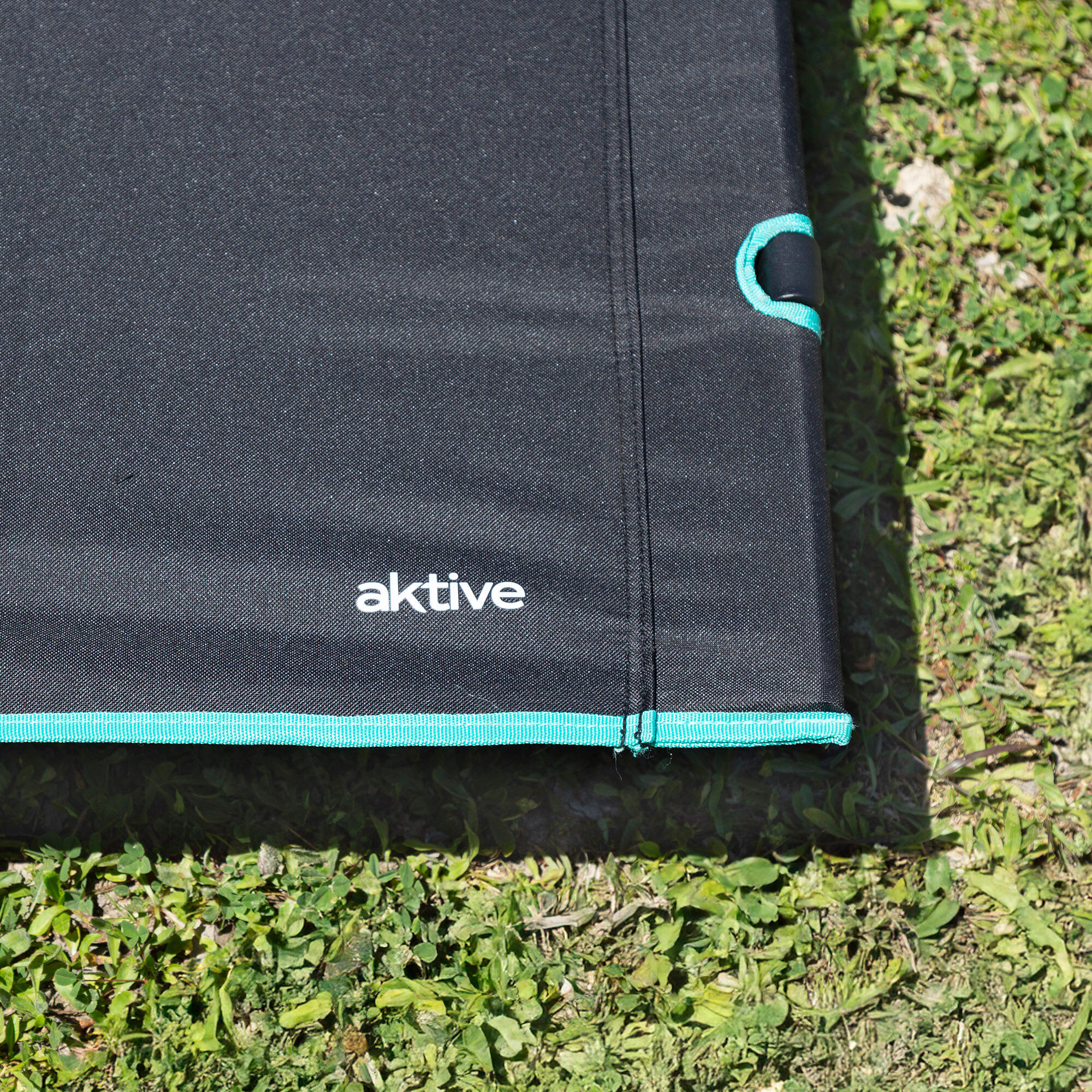 Aktive Lit de camping pliant 194x65,5x14 cm noir avec sac de transport 6/7