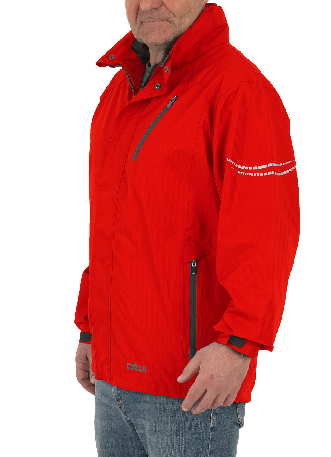 Heren functionele jas WALLIS lava-rood 5/5