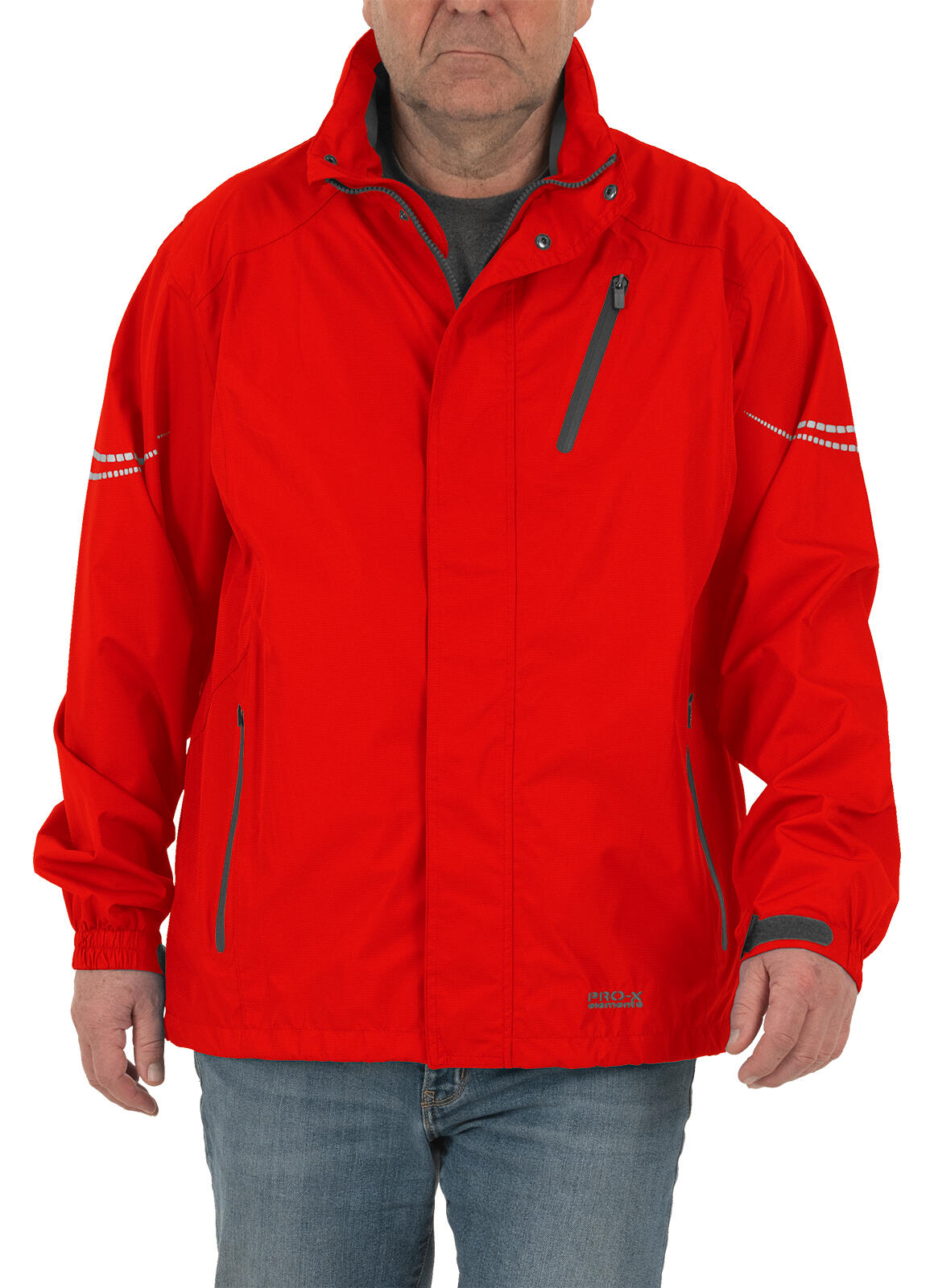Heren functionele jas WALLIS lava-rood 3/5