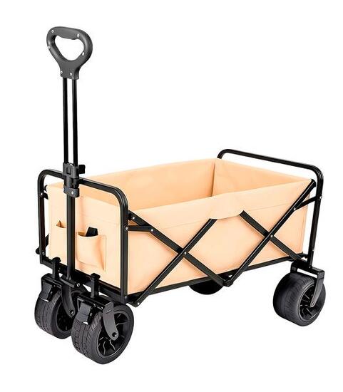 Chariot pliant Kol Outdoor pour plage et camping, 150L, ​​charge max 100 kg